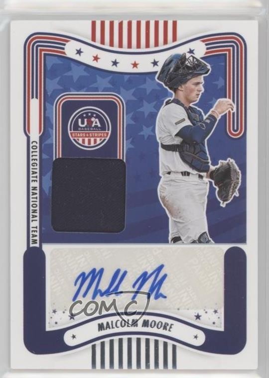 2024 Panini Stars and Stripes Materials Signatures Malcolm Moore Auto 10w8