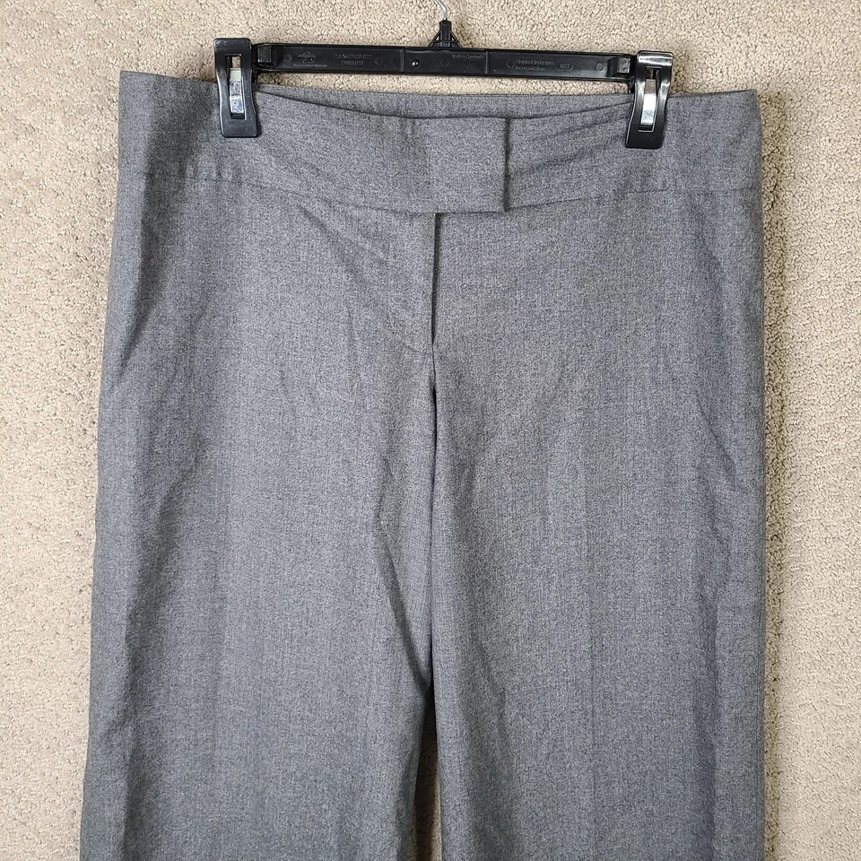 Pantalones Express Mujer 10 Gris Lana Cachemira Pierna Ancha Pantalón Forrado Carrera Elástico Foto 2 de 4