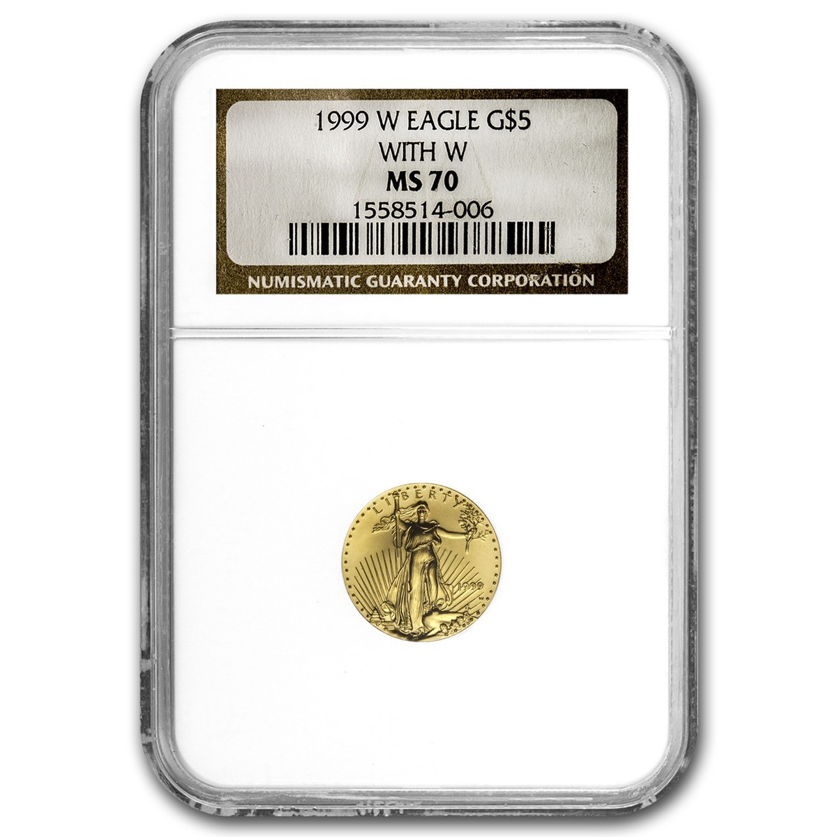 レア‼️ 2018年 NGC MS70 イーグル銀貨1オンス ゴールドコア 2018-1-american-silver-eagle-