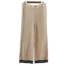 House of Harlow Knitwear Sweater Pull On Wide Leg Color Block Pant Sz Large