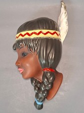 Cortendorf Wandkopf 50 er Jahre 3690 Indianerin Selten Rar TOP ZUSTAND