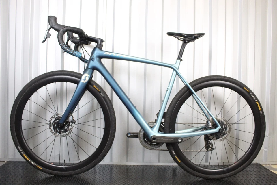 2021 Scott Addict 10 SRAM Force AXS Gravelbike blau (Größe Medium) - gebraucht - Bild 2 von 4