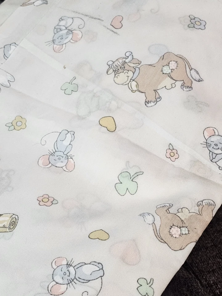 Precious Moments by Spectrix Pastel Boy Milking Cow, Mice Hearts 46 x 86 - Image 2 of 4