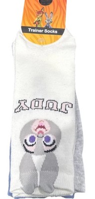 NEW Zootopia X Primark Trainer Socks 3 Pairs  Size 4-7