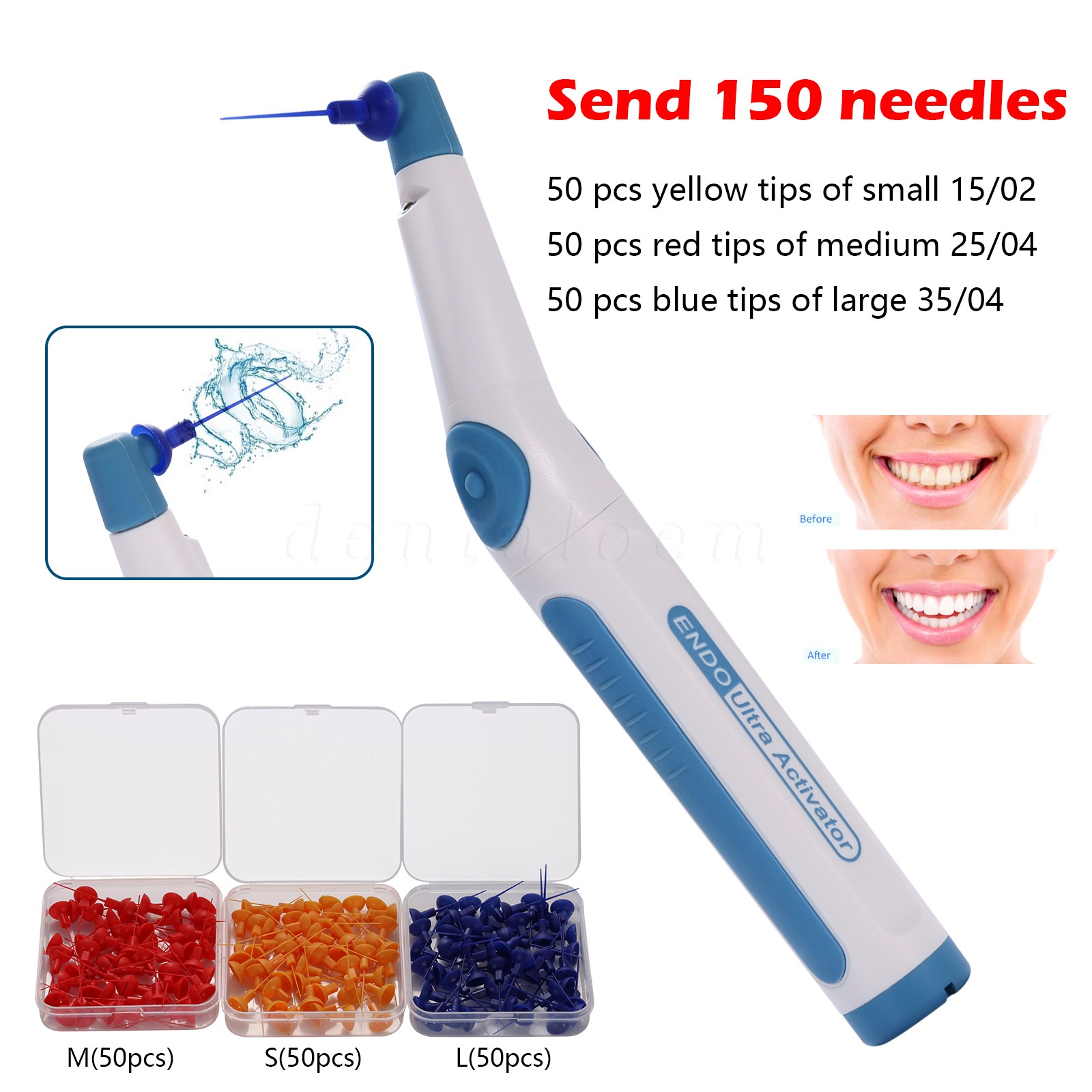 Dental Endo Ultrasonic Activator Root Canal Irrigator Handpiece + Irrigator Tips