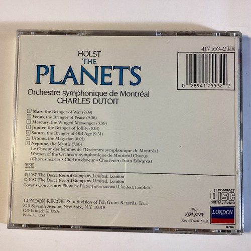 2 Classical CDs: Holst: The Planets & James Marshall: Memoranda - Free Shipping - Picture 6 of 9