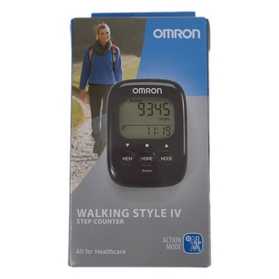 Omron Walking Style IV Schrittzzähler, schwarz, 3D Sensor für genaue Messung, mi