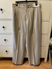 Uniqlo Women's Wide-Leg Pants Large, Tan, Full-Length