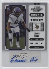 2022 Panini Contenders Optic Rookie Ticket Silver Prizm Lewis Cine Auto 12tf