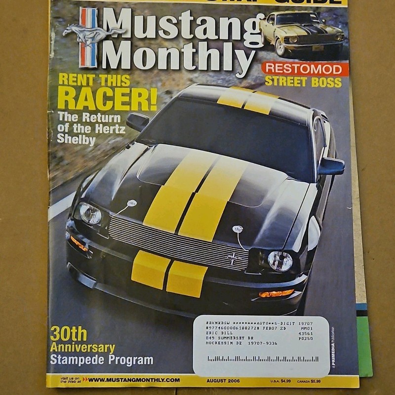 Mustang Monthly August 2006 Issue 8 Ford Mustang Illustrated English
