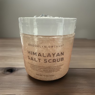 Brooklyn Botany HIMALAYAN Salt Scrub 10 oz with Almond Oil - NEW - EX 12/26