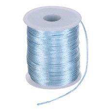 Satin Nylon Cord String 2mm 330 Feet for Macrame Chinese Knot Sky Blue