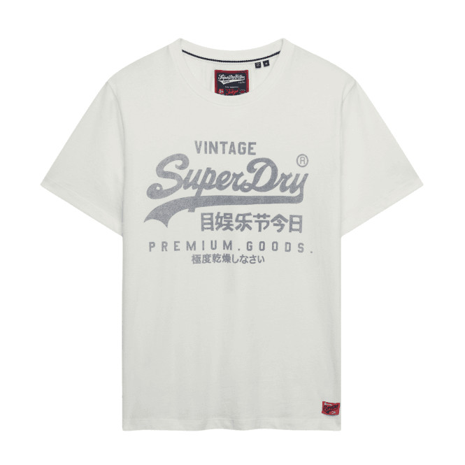 Superdry Vintage Logo Classic T-Shirt, Cream - XL - Image 2