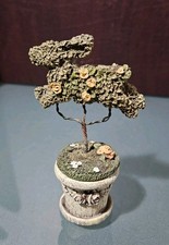 Ancien sapin topiaire lapin céramique pour décoration maison de poupée Pâques ou printemps 4,5"