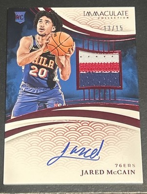 2024-25 Panini Immaculate Collection - Rookie Patch Autographs Jared McCain /15