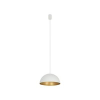 HäNgeleuchte Pendelleuchte Rund Ø 33 Cm H: Max. 125 Cm In Weiß Gold 4X GX53