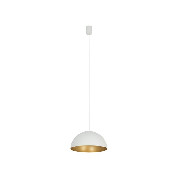 HäNgeleuchte Pendelleuchte Rund Ø 33 Cm H: Max. 125 Cm In Weiß Gold 4X GX53-image
