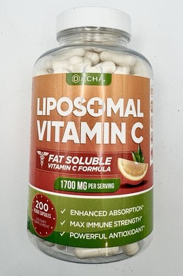DACHA Liposomal Vitamin C 1700mg, 200 V Capsules - Immune Support & Collagen