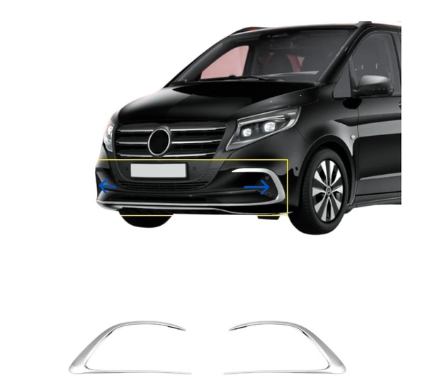 Nebelscheinwerfer Leisten FüR Mercedes Vito W447 Edelstahl Ab 2024 Chrom 2 Tlg-image