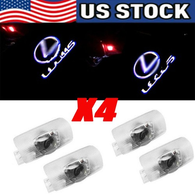 #ad 4Pcs LED Door Courtesy Light Shadow Laser Projector for Lexus ES IS LS LX RX GX $10.39