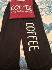 Ladies 2-piece Short Sleeve Pajama Lounge Set Size XL Never Worn