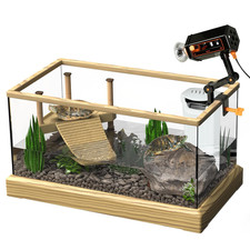 Okkbi Turtle Aquarium Kit Series - New - Aquatic Turtle Tank with Filter and Lig
