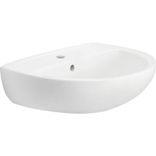 Twyford Option 55cm 1 Tap Hole Wash Basin OT4241WH – White Ceramic