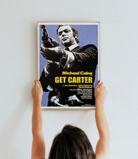 Get Carter 1971 Movie Poster Print Wall Art Vintage 70s Cult British Film Decor