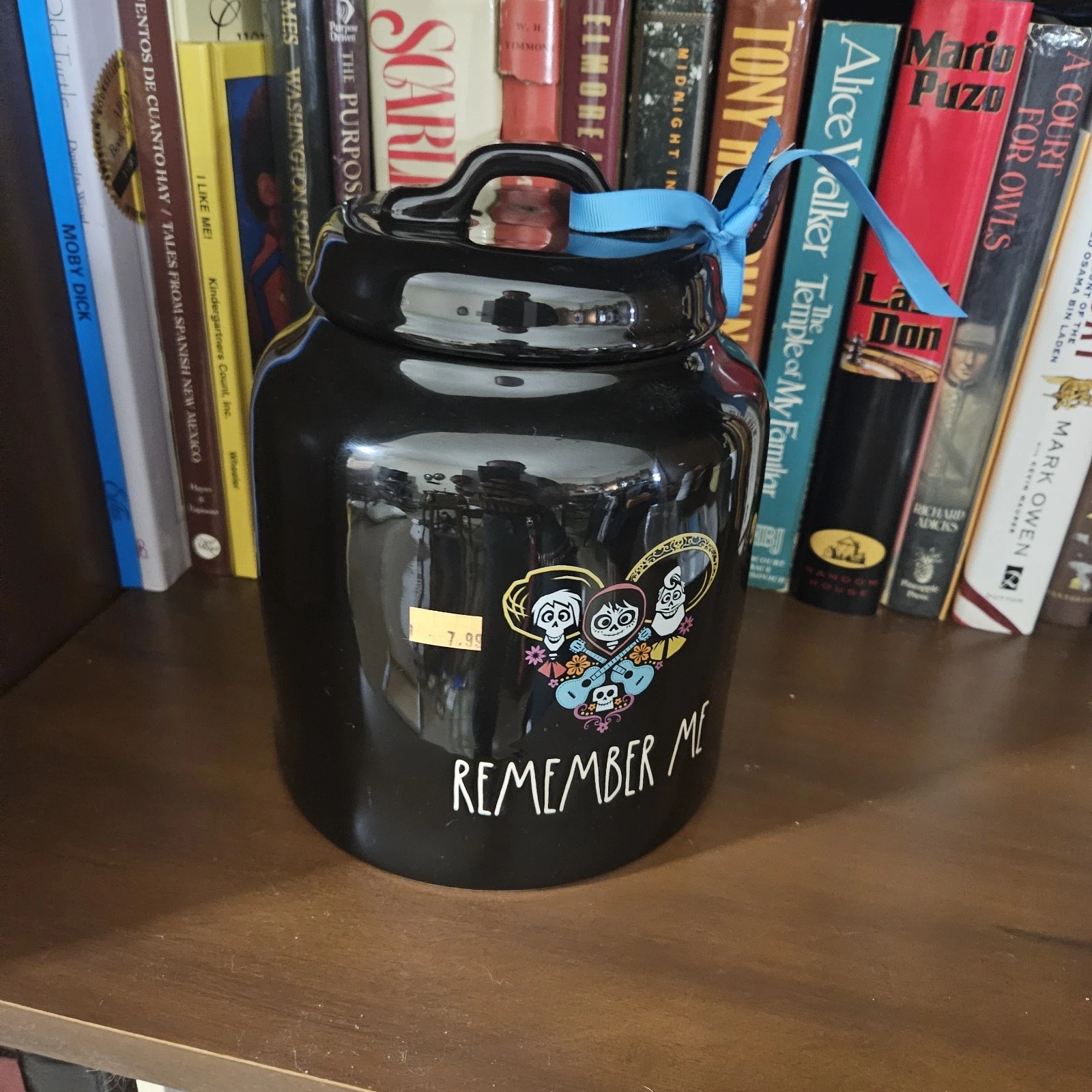 Rae Dunn "Remember me" Canister - Coco Disney Pixar Black Large Ceramic