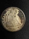 1862 Silver Liberty Seated Quarter #2302