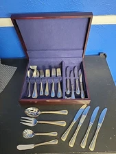36 Pieces Wallace Gold Royal Bead Silverware Flatware 18/10 Stainless 6 People