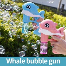 Whale Bubble Gun Handheld Automatic Bubble Blower for Summer Outdoor Party Toy