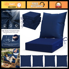 Outdoor Deep Seat Cushions with Backrest for Patio Furniture - 24"x24", Waterpro