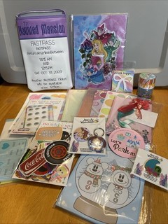 Disney Small Shop Stationary Lot Of Stickers Washi Notepads Pins