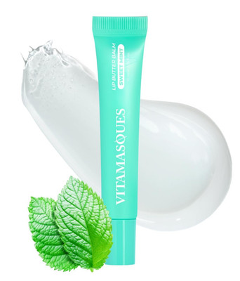 Vitamasques Lip Butter Balm - Sweet Mint, Korean Lip Balm - Peptide Lip Treatmen