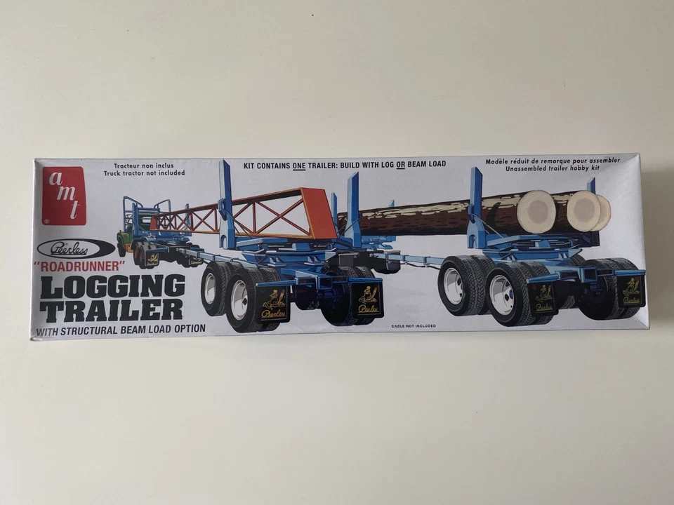 AMT 628 1:25 Peerless Roadrunner Logging Trailer ungebaut original versiegelt - Bild 1 von 1