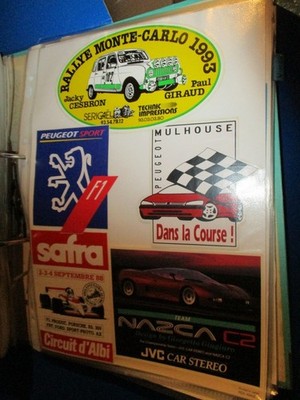 LOT 5 SPORT STICKERS CAR ALBI 88 + PEUGEOT SPORT + 4L MONTE CARLO + NO TAKEOFF