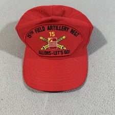 Vintage US Military 15th Field Artillery REGT Big Patch Hat Snapback Made In USA