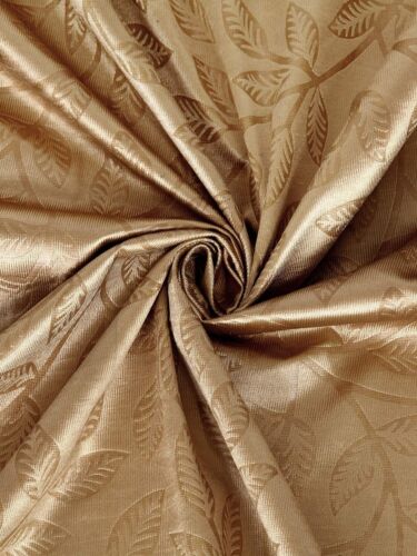 2 Piece Leaf design Polyester Window curtains 5 feet Home Decor - Picture 3 of 4