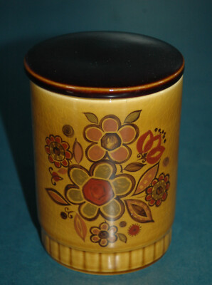 Deckeldose - Palissy England - Sierra - Keramik Dose - 13,5cm - Vorratsdose