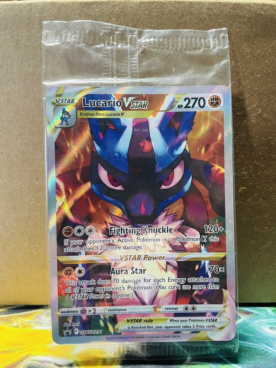 lucario vstar pokemon card value SEALED SWSH291 Crown Zenith Holo Black Star Promo NM Colorless Rule Pokemon Promo Lucario VSTAR SWSH291