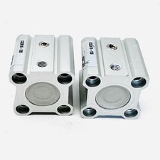  LOT OF 2 SMC CQ2B16-10S COMPACT AIR CYLINDERS