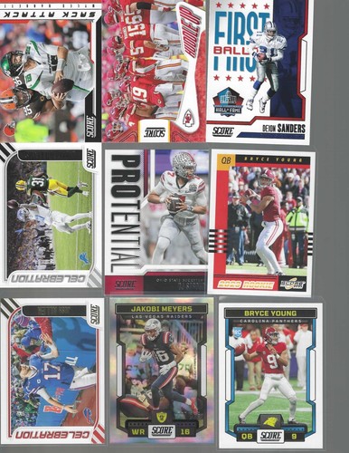Bijan Robinson [Gold] #5 2023 Panini Score 2003 Throwback Rookies card