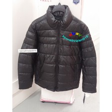 TOMMY HILFIGER QUILTED PUFFER JACKET COAT BLACK MENS SIZE LARGE