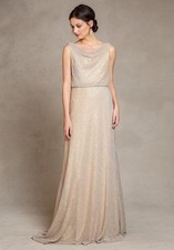 NWOT  gold Jenny Yoo Collection (Maids) Madelyn 1532 metalic Dress size 2