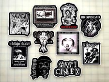 Crust Punk Vinyl Sticker Lot 10 Stickers SET 23 anarcho grindcore hardcore oi