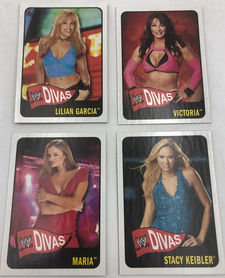 Juego de cartas coleccionables Topps Heritage WWE DIVAS 2005 para damas lucha libre #60-#70 Foto 4 de 4