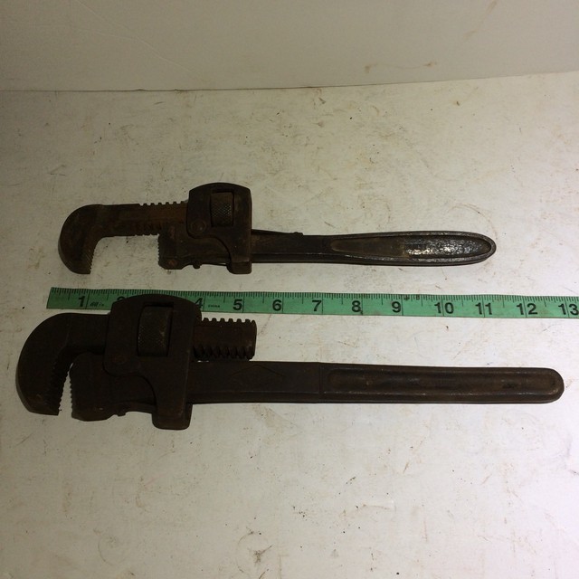 Lot of 2 VINTAGE STILLSON WALWORTH PIPE WRENCHES 12" & 14" eBay