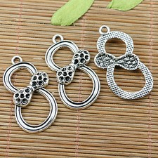 10pcs 37 19mm Tibetan silver number 8 bowknot charms EF2022