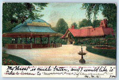 Brooklyn New York NY Postcard Restaurant Cafe Prospect Park 1907 Vintage Antique
